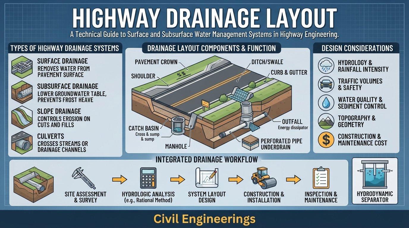 Highway Drainage Layout